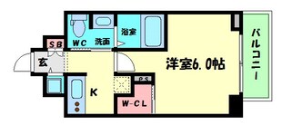 阿波座駅 徒歩3分 8階の物件間取画像